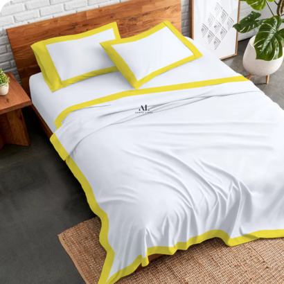 Yellow Dual Tone Bed Sheets