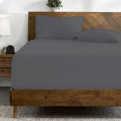Dark Grey Fitted Bed Sheets