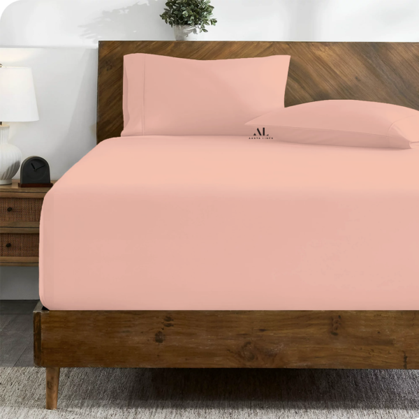 Peach Fitted Bed Sheets