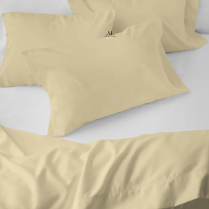 Ivory Bed Sheets with Four Pillow Covers