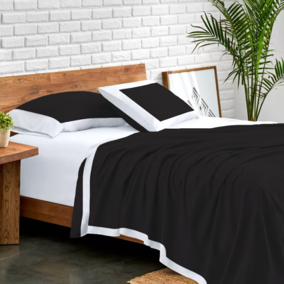 Black and White Dual Tone Bed Sheets