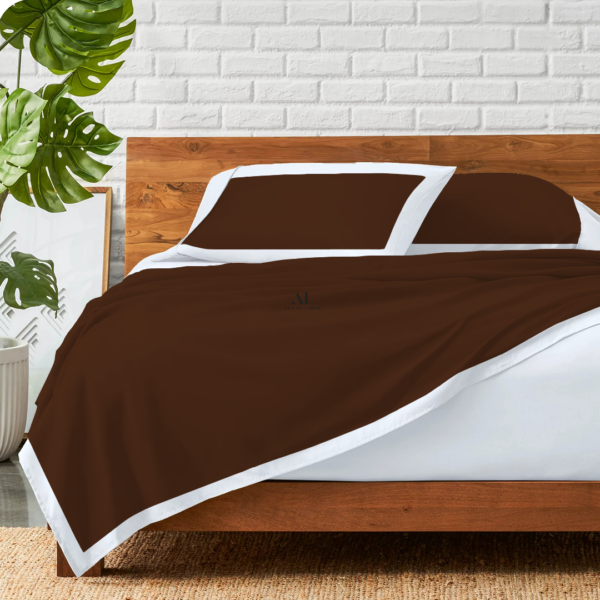 Chocolate and White Dual Tone Bed Sheets