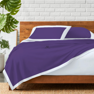 Purple and White Dual Tone Bed Sheets