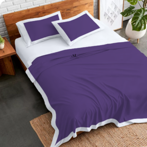 Purple and White Dual Tone Bed Sheets