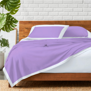 Lilac and White Dual Tone Bed Sheets