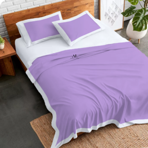 Lilac and White Dual Tone Bed Sheets