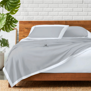 Light Grey and White Dual Tone Bed Sheets