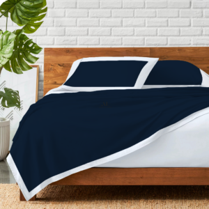 Navy Blue and White Dual Tone Bed Sheets