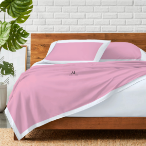 Pink and White Dual Tone Bed Sheets