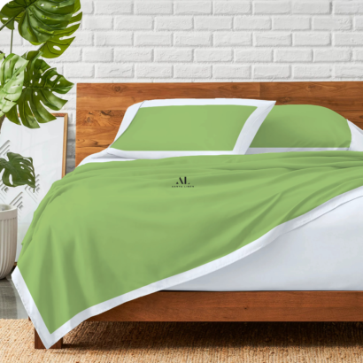 Sage Green and White Dual Tone Bed Sheets