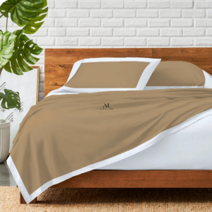 Taupe and White Dual Tone Bed Sheets