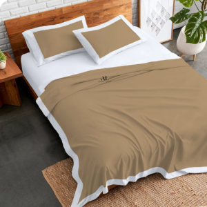 Taupe and White Dual Tone Bed Sheets