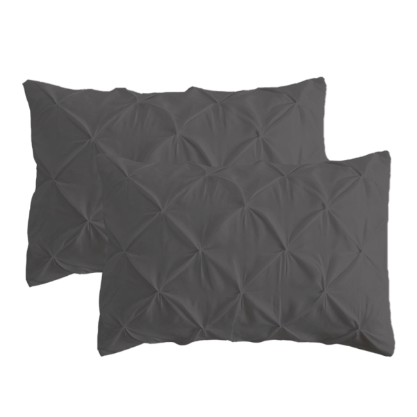 Dark Grey Pinch Pillow Covers
