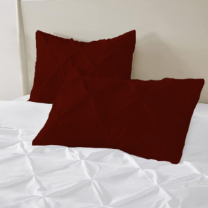 Burgundy Pinch Pillow Covers
