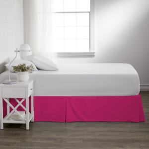 Hot Pink Pleated Bed Skirts