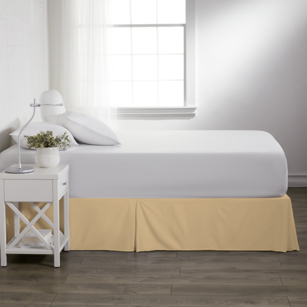 Ivory Pleated Bed Skirts