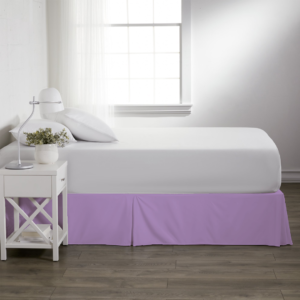 Lilac Pleated Bed Skirts