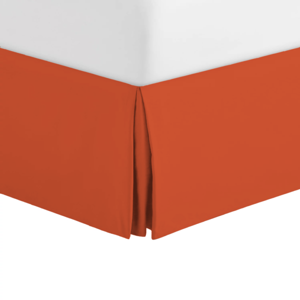 Orange Pleated Bed Skirts