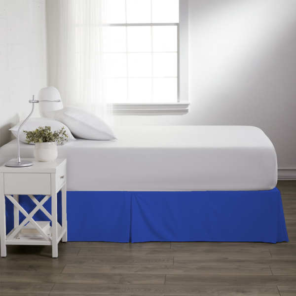 Royal Blue Pleated Bed Skirts