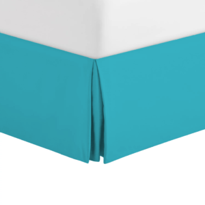 Turquoise Pleated Bed Skirts