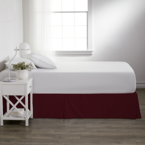 Wine Pleated Bed Skirts