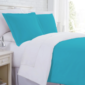 Turquoise and White Reversible Duvet Covers