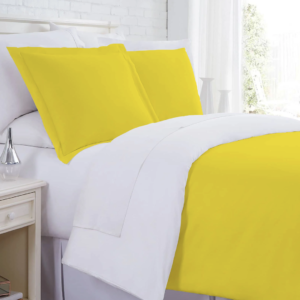 Yellow and White Reversible Duvet Covers