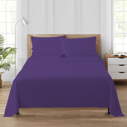 Purple Ruffle Bed Sheet Sets