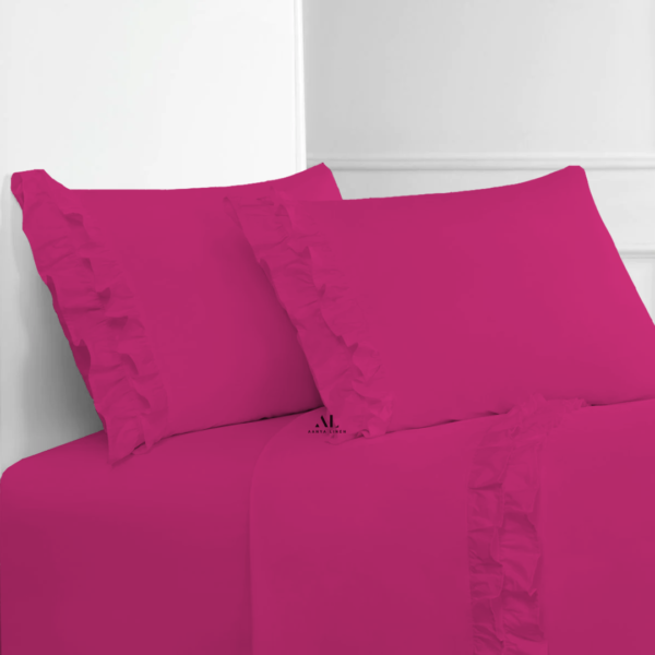 Hot Pink Ruffle Bed Sheet Sets