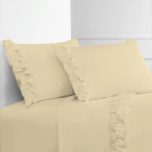Ivory Ruffle Bed Sheet Sets