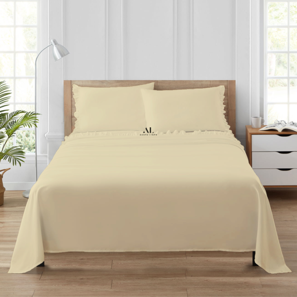 Ivory Ruffle Bed Sheet Sets