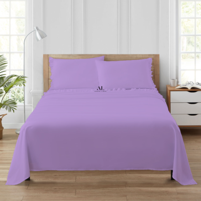 Lilac Ruffle Bed Sheet Sets