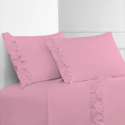 Pink Ruffle Bed Sheet Sets