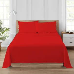 Red Ruffle Bed Sheet Sets