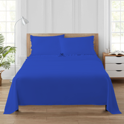 Royal Blue Ruffle Bed Sheet Sets