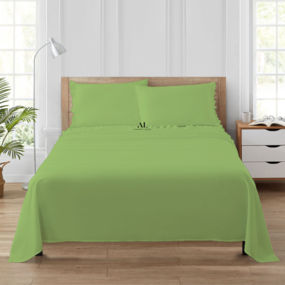 Sage Green Ruffle Bed Sheet Sets