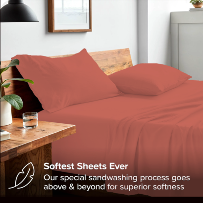 Brick Red Bed Sheet Sets