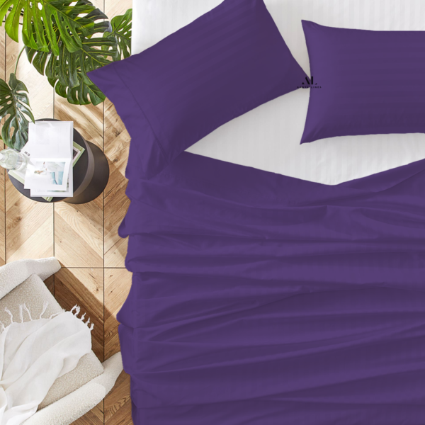 Purple Stripe Bed Sheets