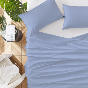 Light Blue Stripe Bed Sheets