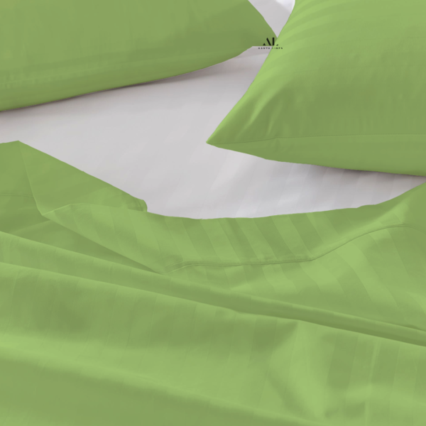 Sage Green Stripe Bed Sheets