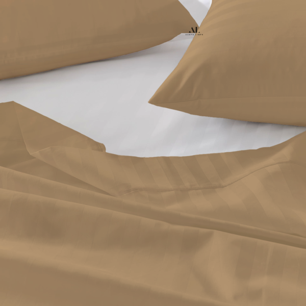 Taupe Stripe Bed Sheets