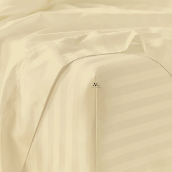 Ivory Striped Bed Sheet Sets