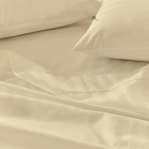 Ivory Striped Bed Sheet Sets