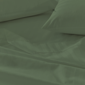 Moss Green Stripe Bed Sheet Sets
