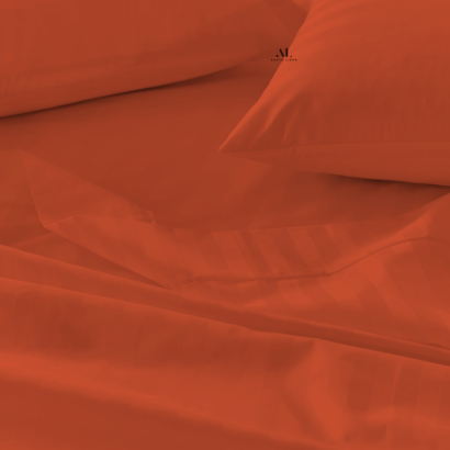 Orange Stripe Bed Sheet Sets