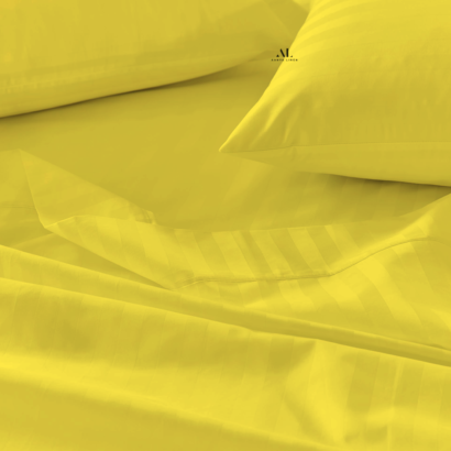 Yellow Stripe Bed Sheet Sets