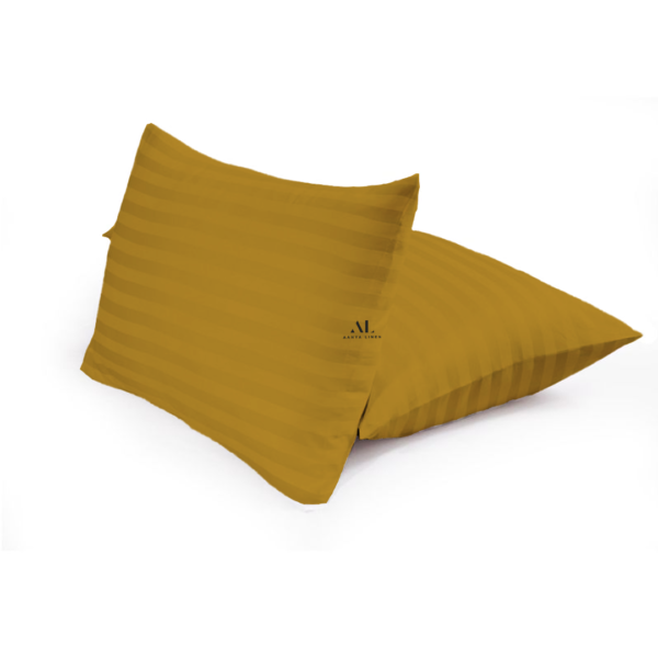 Gold Stripe Pillow Covers