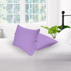 Lilac Stripe Pillow Covers