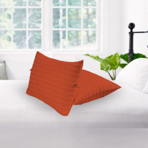 Orange Stripe Pillow Covers