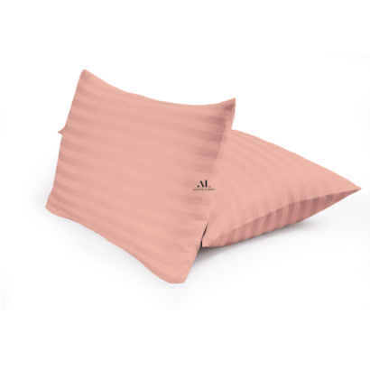 Peach Stripe Pillow Covers
